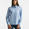 Camicia rigata azzurra e bianca donna Seafarer - 6