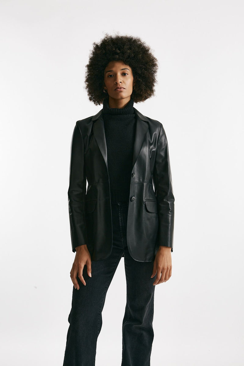 Giacca in vera pelle nero Myskin Donna – Pier Abbigliamento