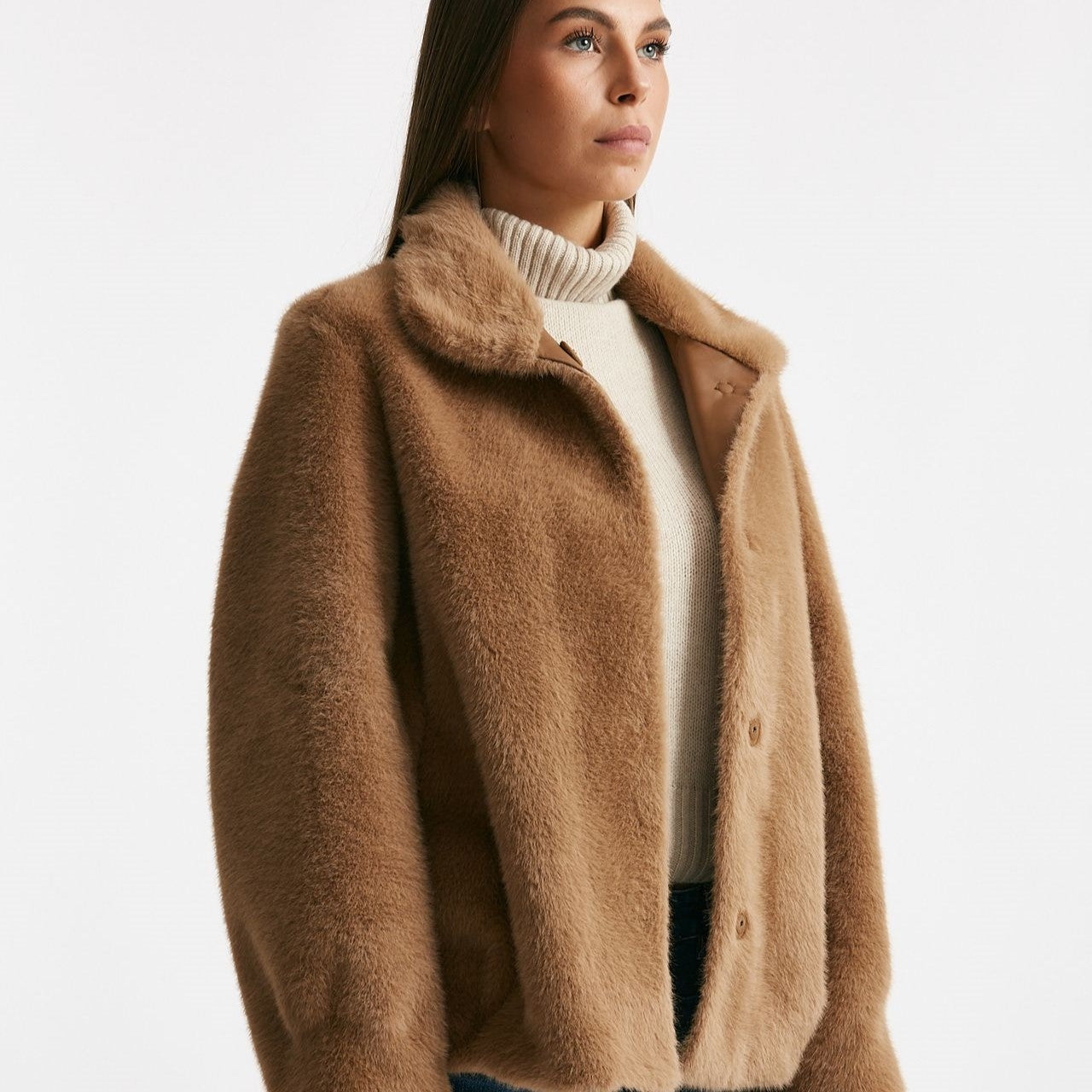 Eco fur crop cammello donna Myskin - 8