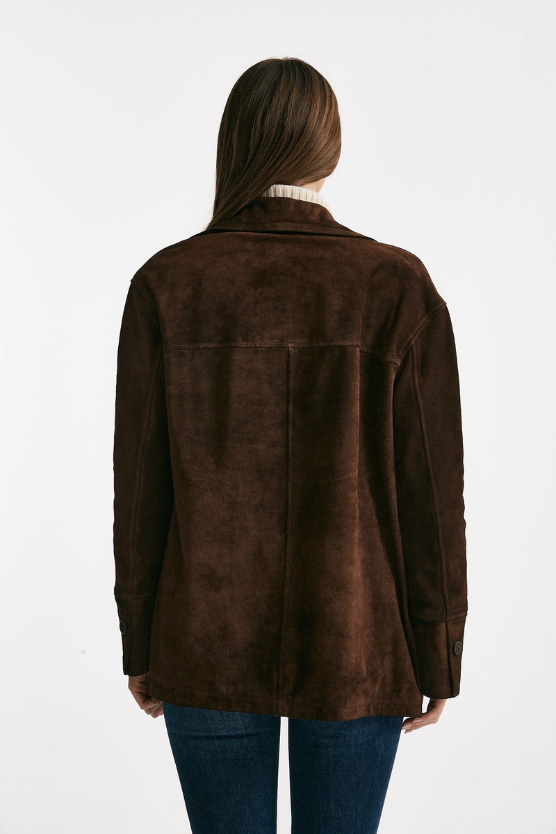 Blazer in suede marrone donna Myskin - 4