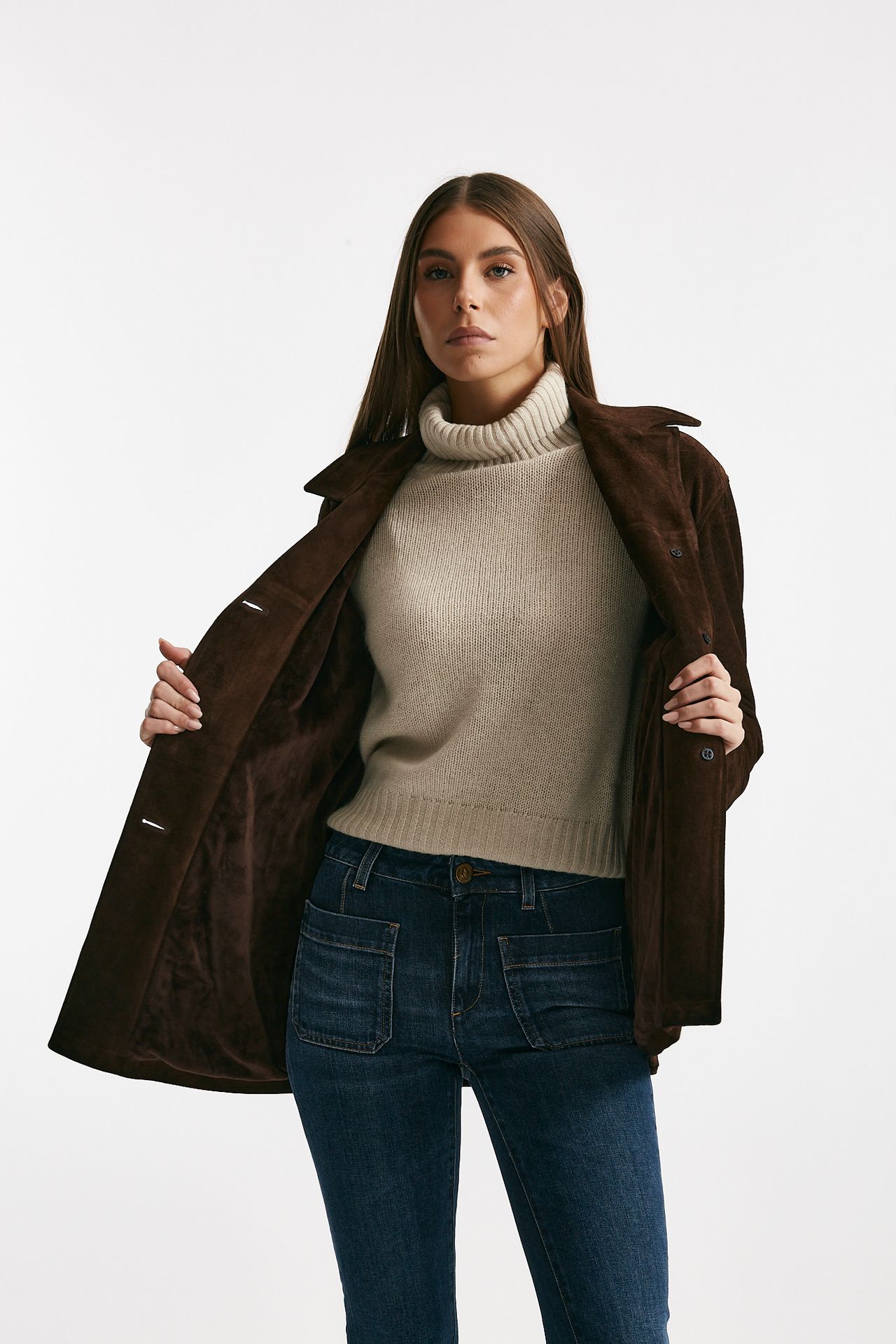 Blazer in suede marrone donna Myskin - 1