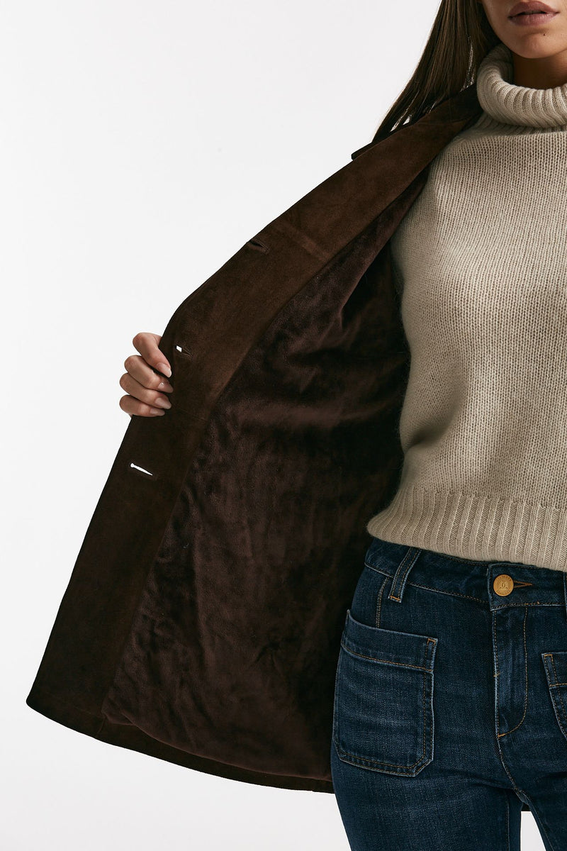 Blazer in suede marrone donna Myskin - 6