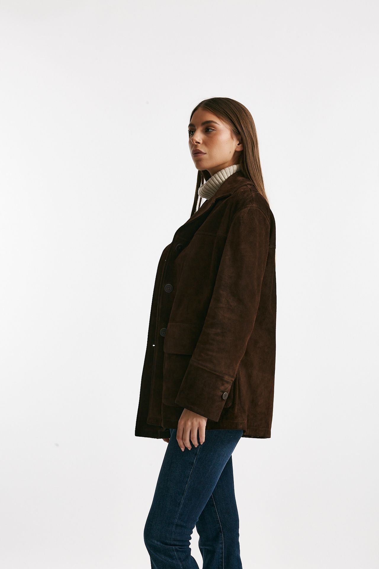 Blazer in suede marrone donna Myskin - 7