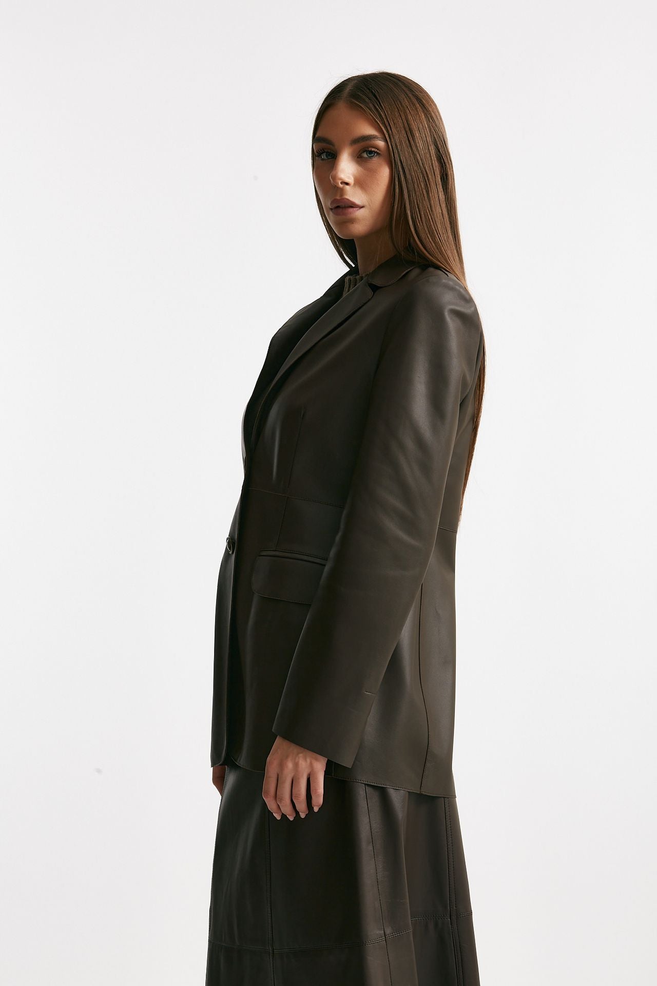 Giacca in vera pelle marrone donna Myskin - 5