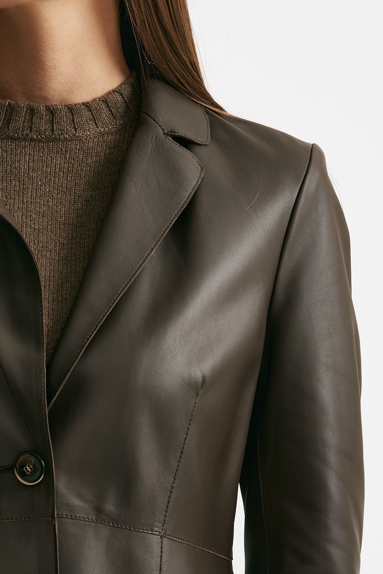 Giacca in vera pelle marrone donna Myskin - 9