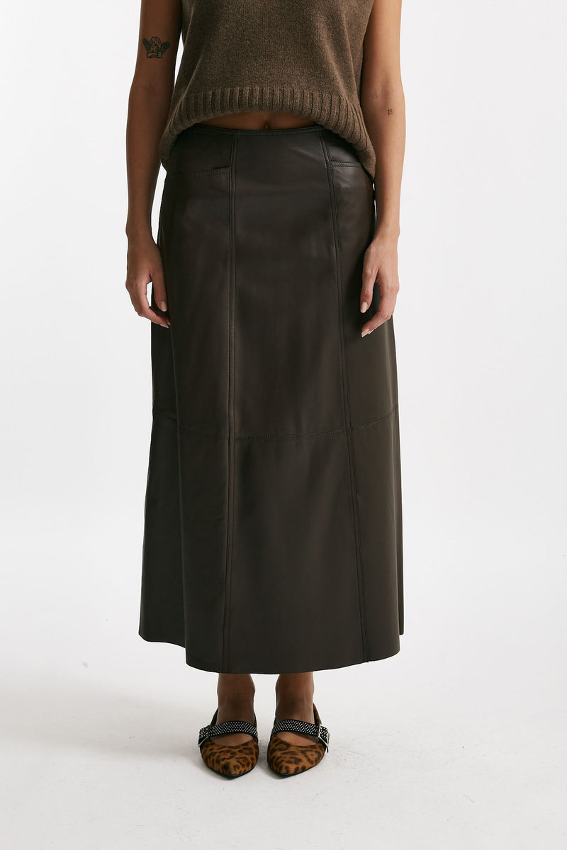 Gonna in vera pelle testa moro donna Myskin - 1