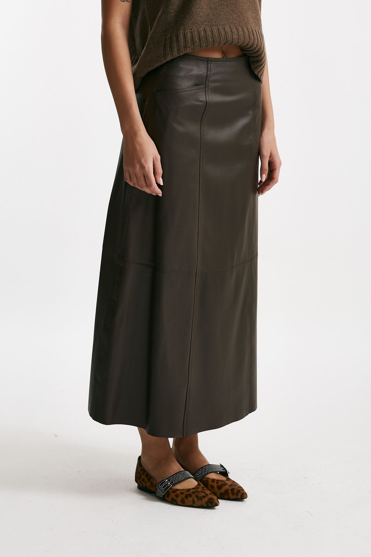 Gonna in vera pelle testa moro donna Myskin - 2