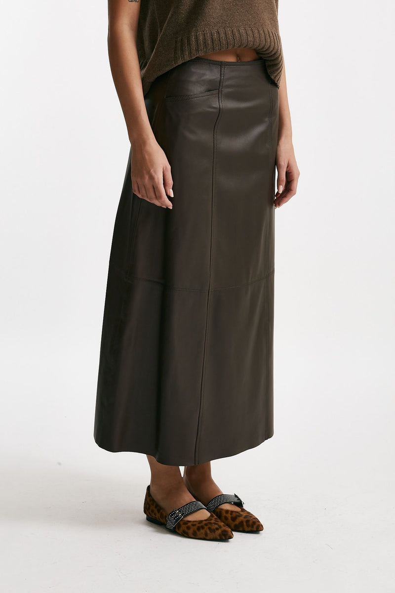 Gonna in vera pelle testa moro donna Myskin - 2