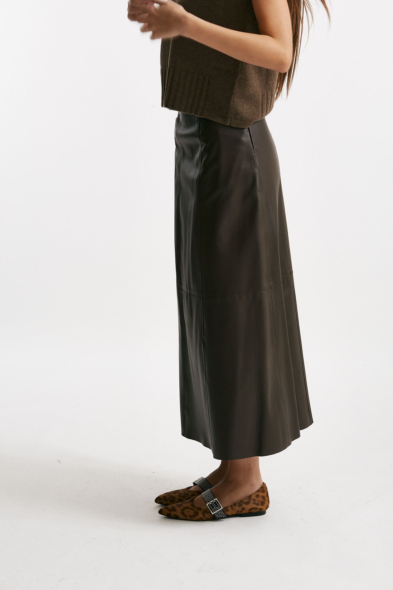 Gonna in vera pelle testa moro donna Myskin - 3