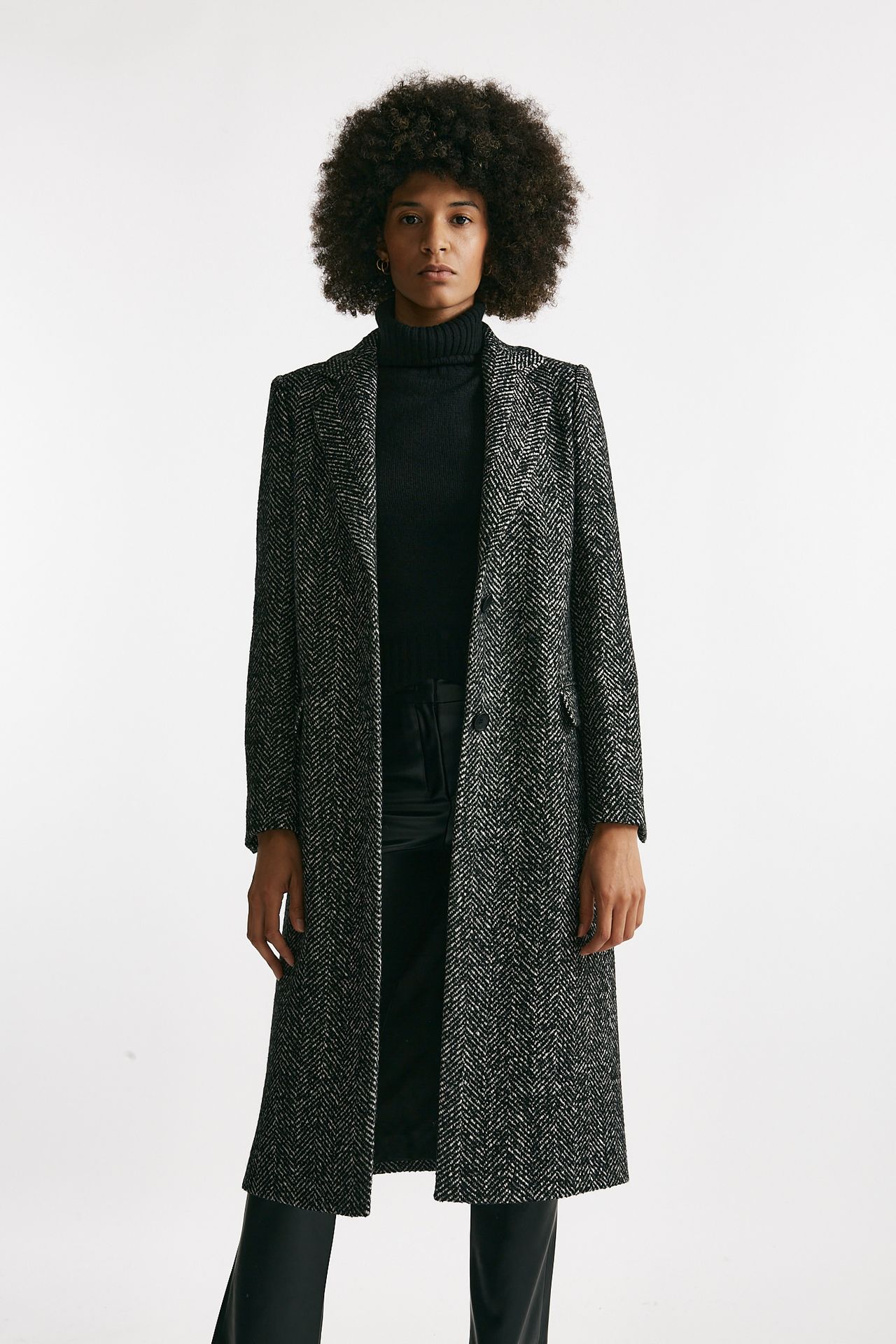 Cappotto monopetto AMANDA spigato donna Tagliatore - 1