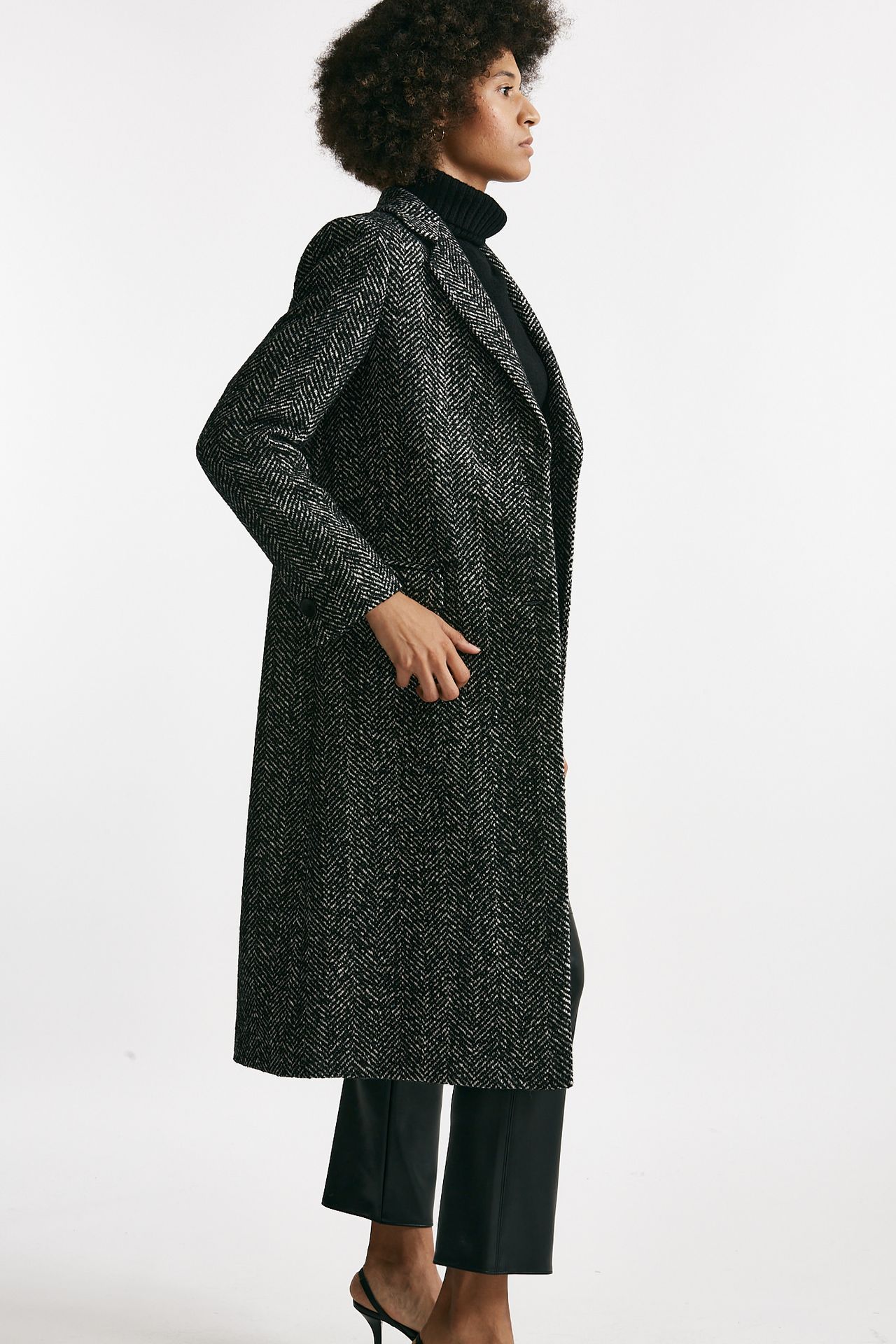 Cappotto monopetto AMANDA spigato donna Tagliatore - 2