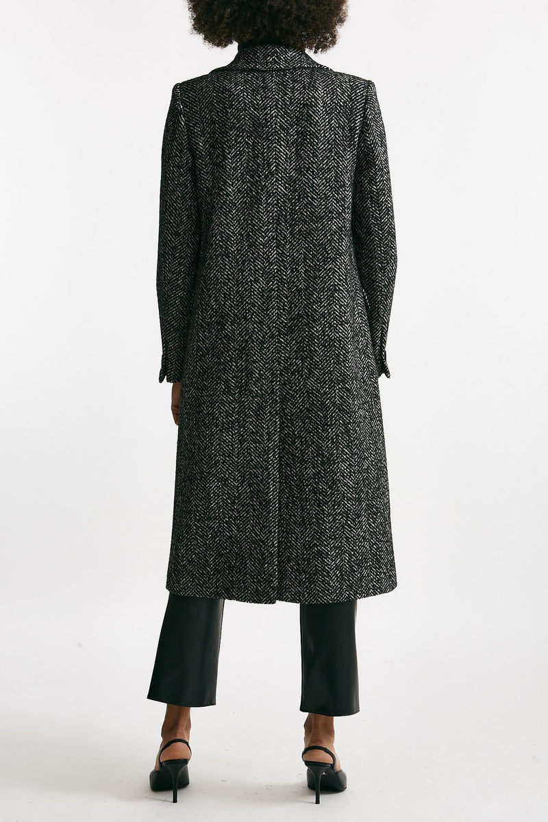 Cappotto monopetto AMANDA spigato donna Tagliatore - 3