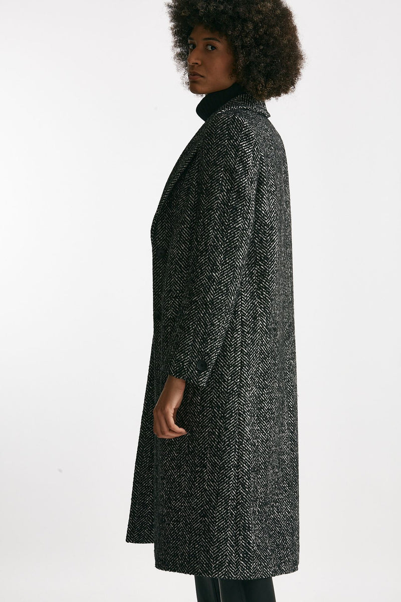 Cappotto monopetto AMANDA spigato donna Tagliatore - 4