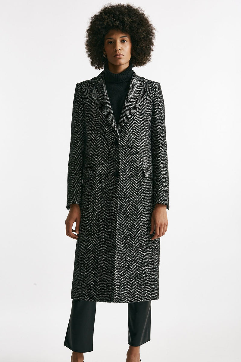 Cappotto monopetto AMANDA spigato donna Tagliatore - 5