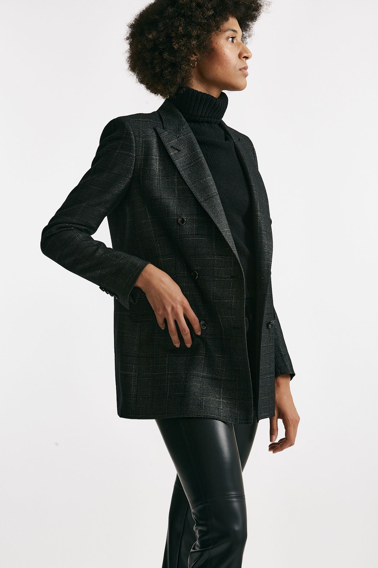 Blazer over JASMINE tela di lana check donna Tagliatore - 1