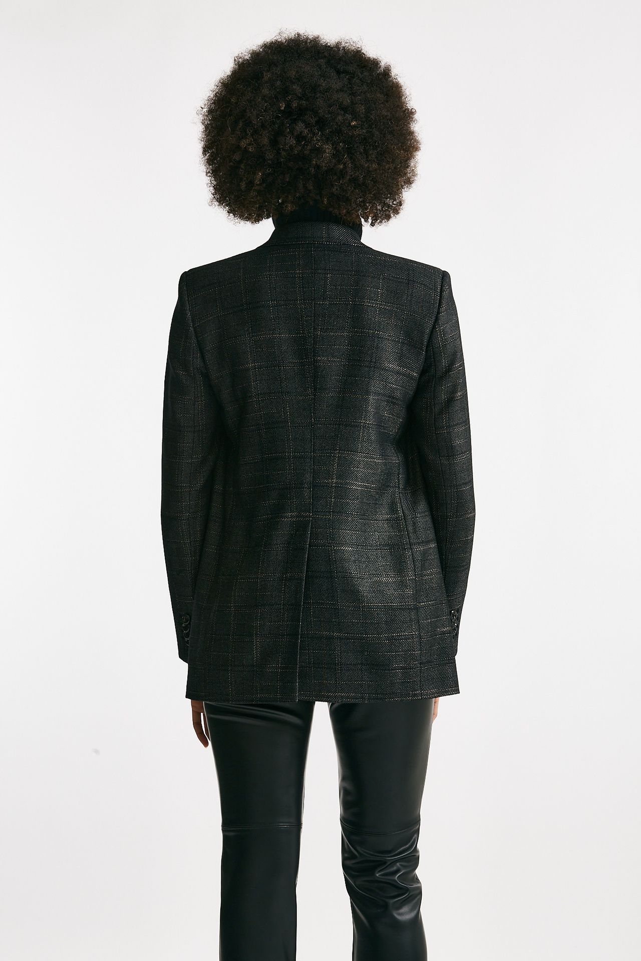 Blazer over JASMINE tela di lana check donna Tagliatore - 3