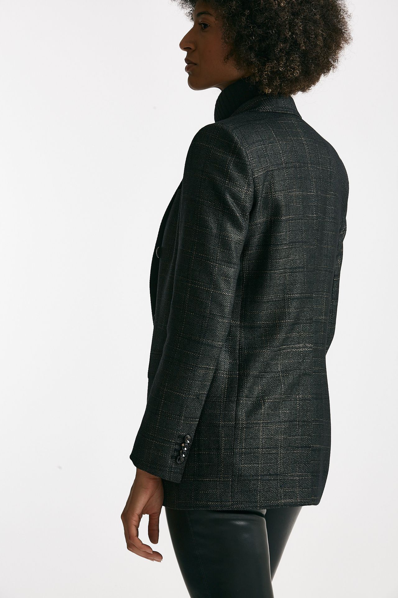 Blazer over JASMINE tela di lana check donna Tagliatore - 4