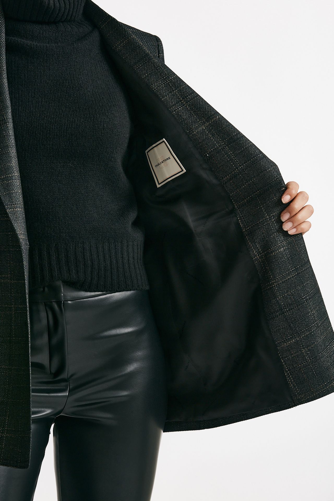 Blazer over JASMINE tela di lana check donna Tagliatore - 7