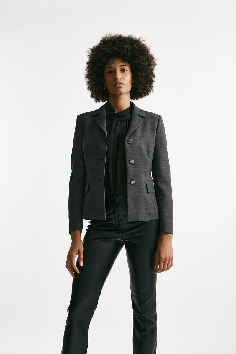 Giacca crop DARLA antracite donna Tagliatore - 1