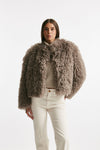 Eco fur crop PERLA tortora donna Tagliatore - 1