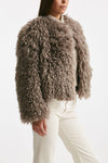 Eco fur crop PERLA tortora donna Tagliatore - 2