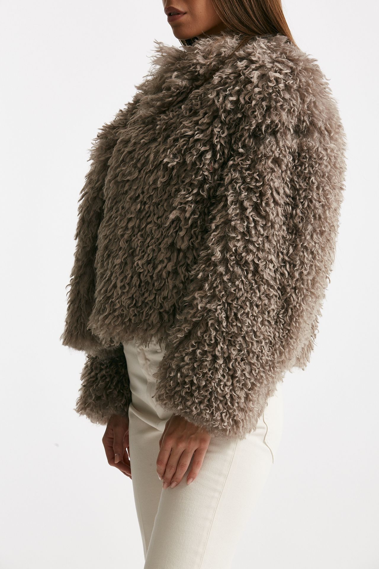 Eco fur crop PERLA tortora donna Tagliatore - 4