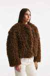 Eco fur crop PERLA ruggine donna Tagliatore - 3
