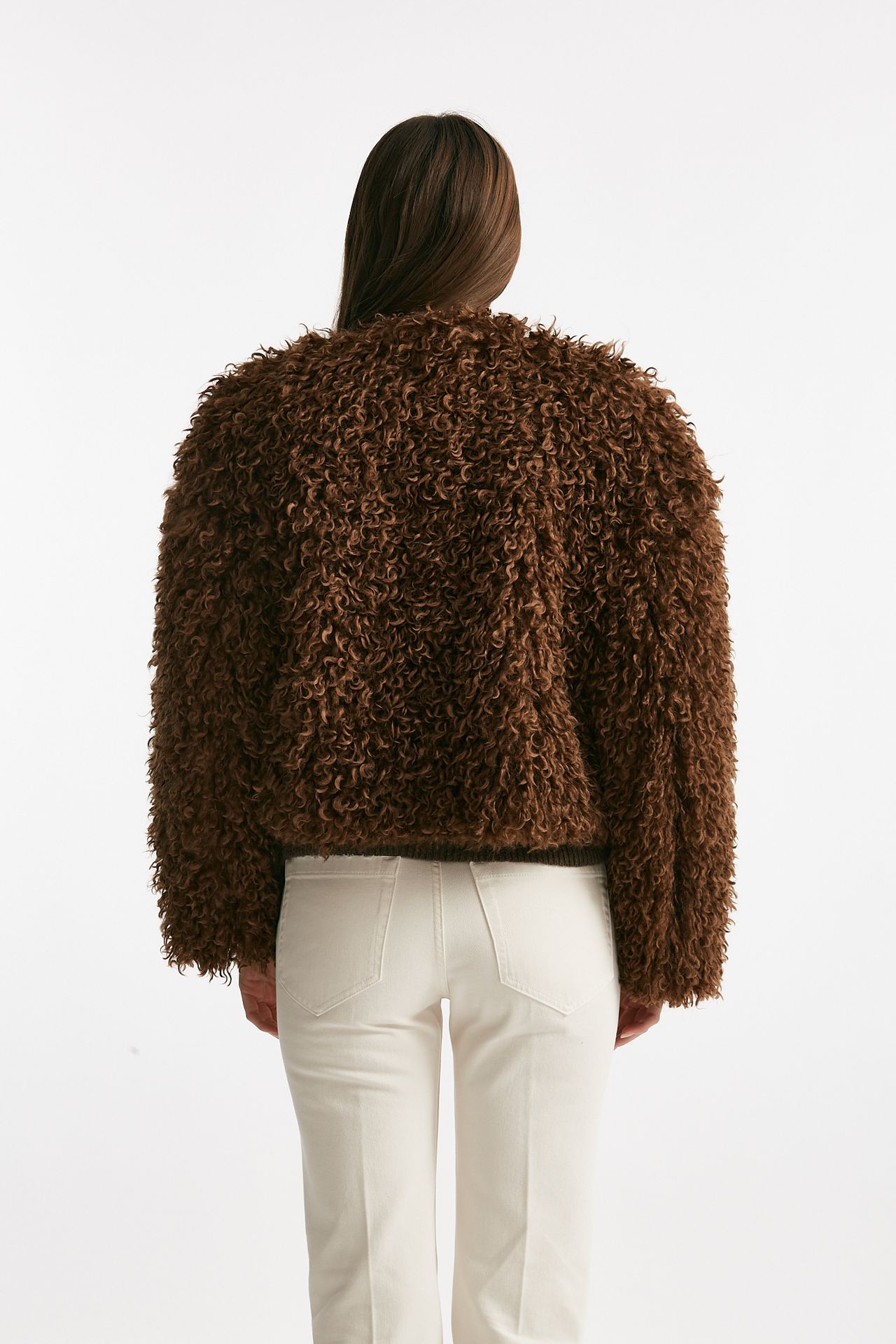 Eco fur crop PERLA ruggine donna Tagliatore - 4