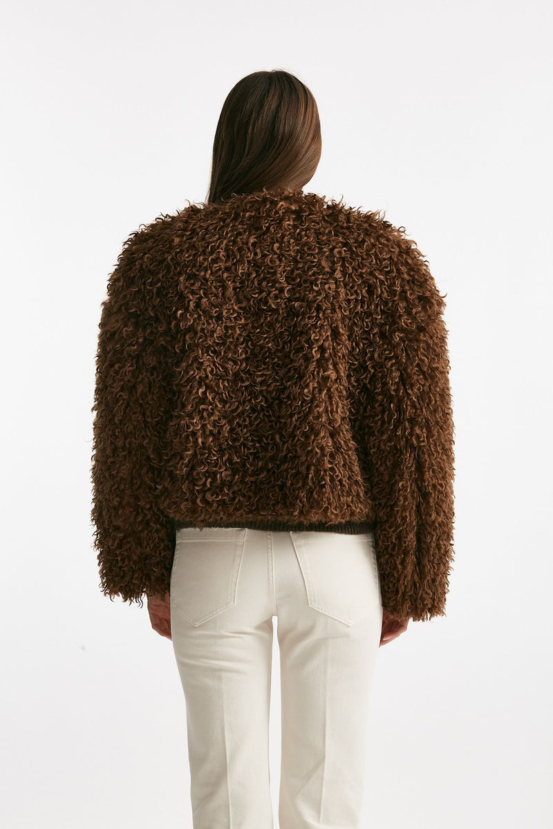 Eco fur crop PERLA ruggine donna Tagliatore - 4