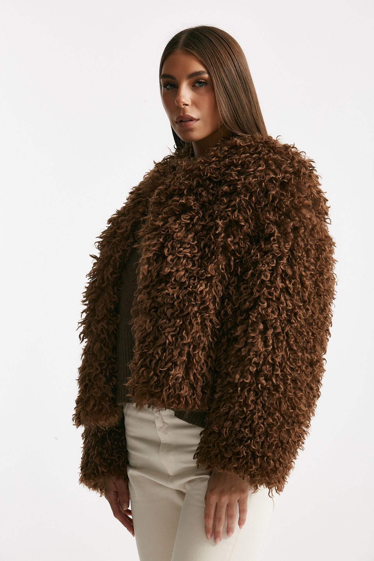 Eco fur crop PERLA ruggine donna Tagliatore - 1