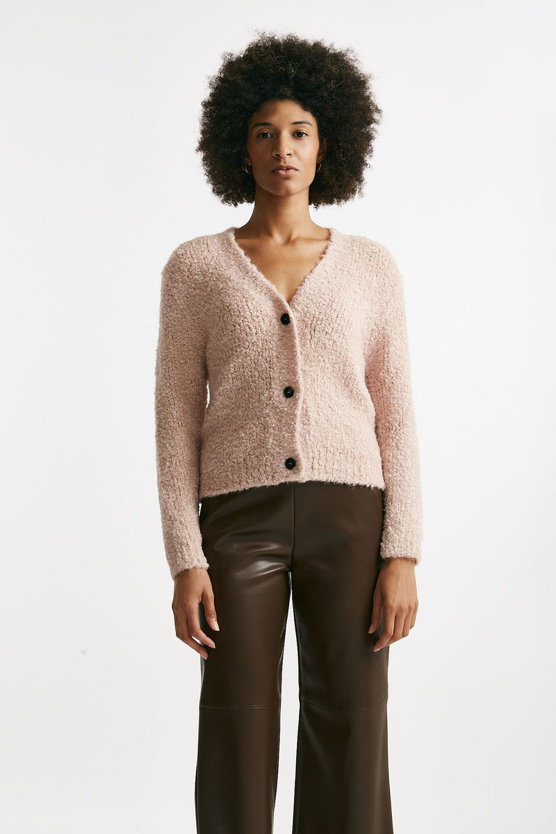 Maglia cardigan crop rosa donna Tagliatore - 1