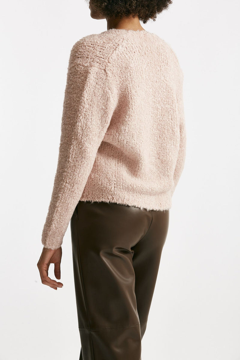 Maglia cardigan crop rosa donna Tagliatore - 3