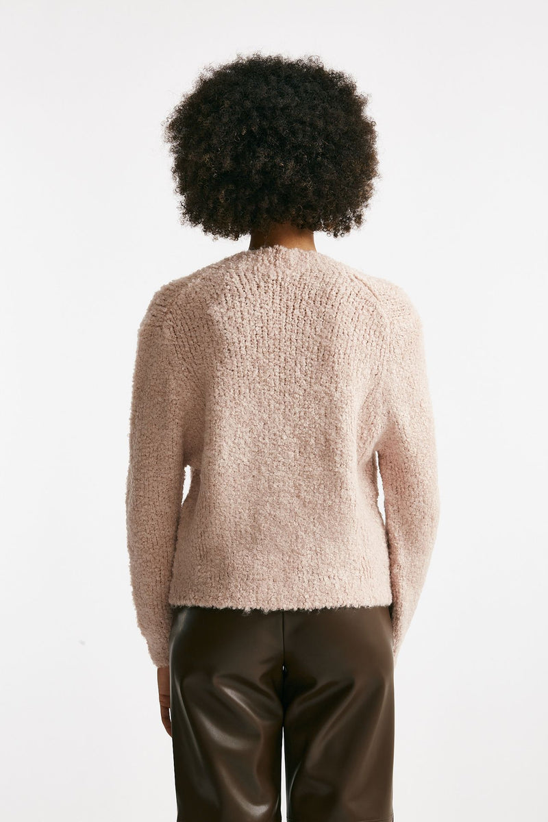 Maglia cardigan crop rosa donna Tagliatore - 4