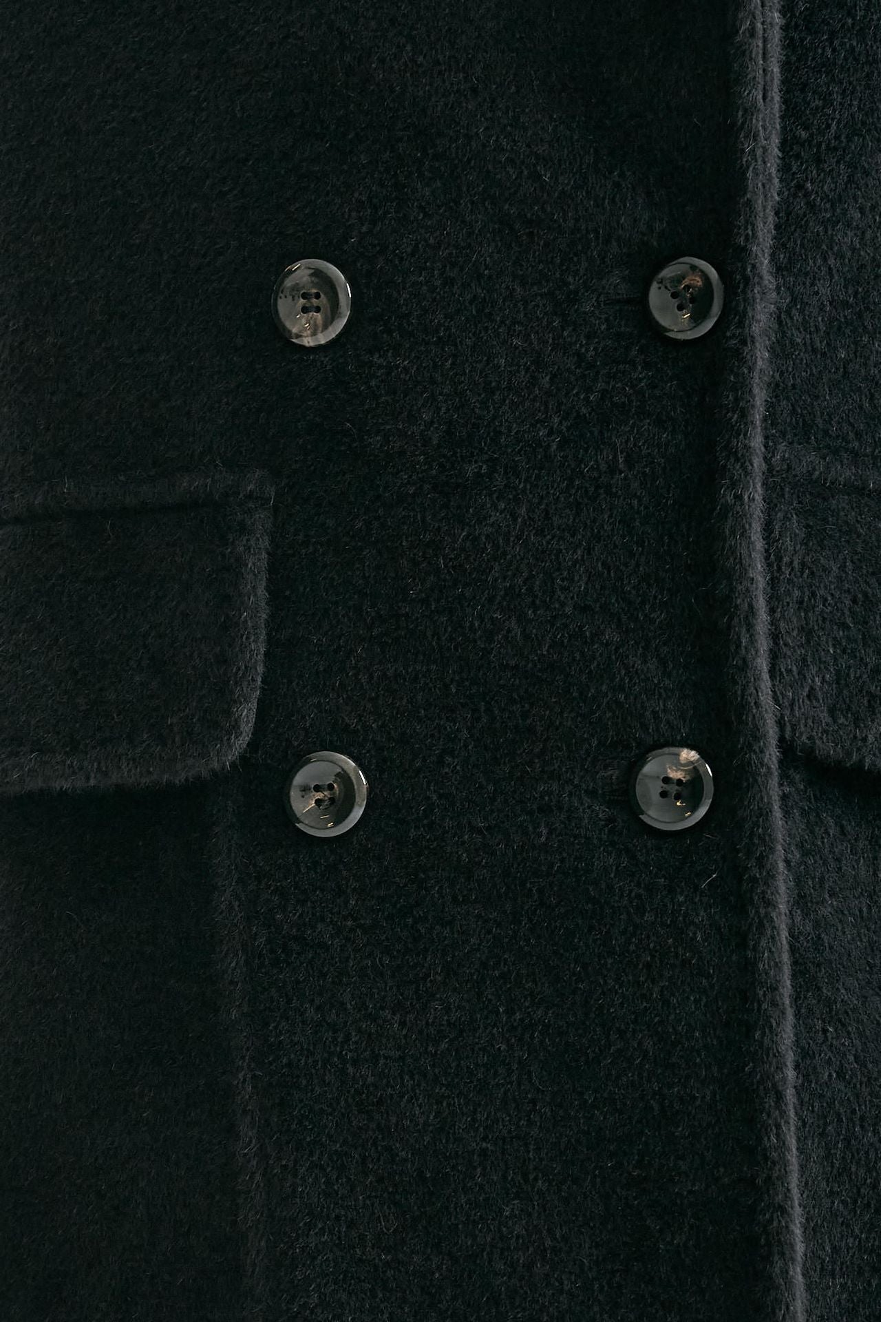 Cappotto over LILIAN in alpaca e lana nero donna Tagliatore - 9