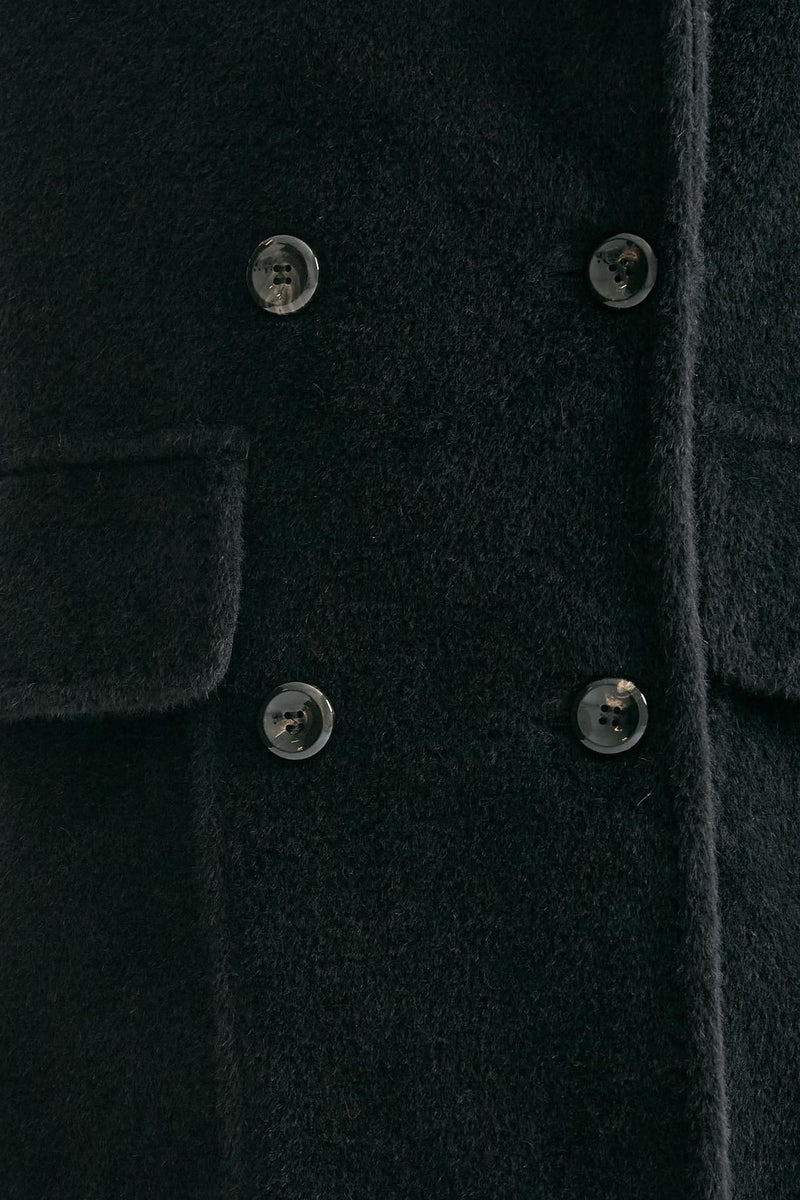 Cappotto over LILIAN in alpaca e lana nero donna Tagliatore - 9