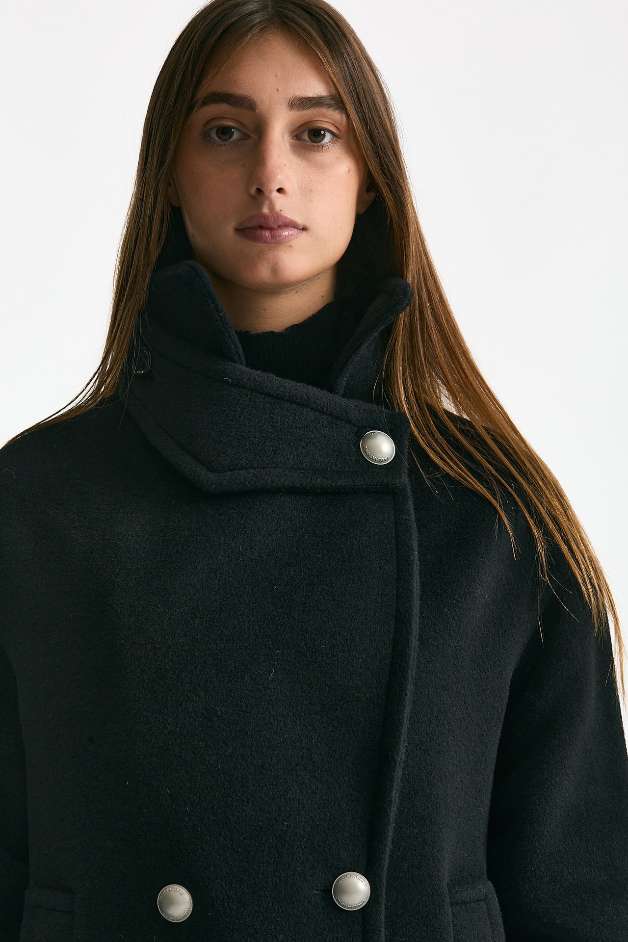 Caban corto in lana nero donna Tagliatore - 10