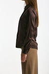 Camicia in pura seta marrone donna Tagliatore - 3