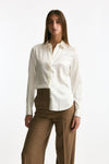 Camicia in pura seta bianco donna Tagliatore - 3