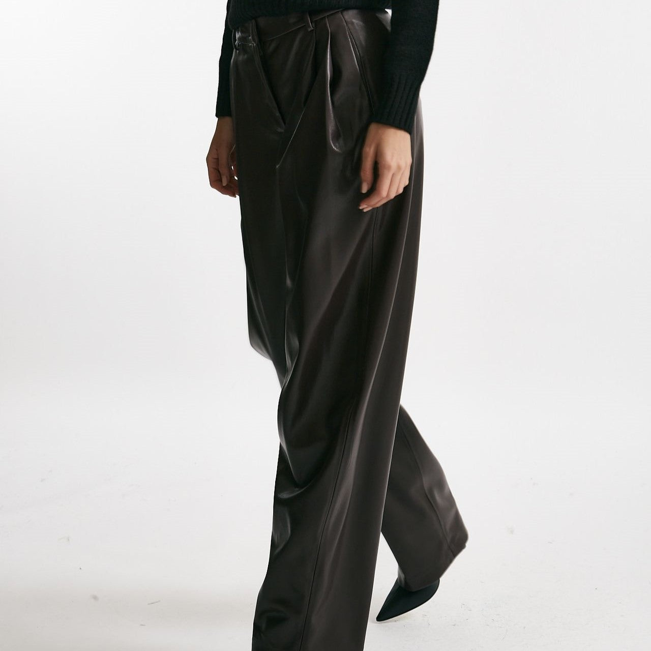 Pantalone in ecopelle bordeaux donna The andamane - 8