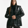 Blazer over in ecopelle nero donna The andamane - 10