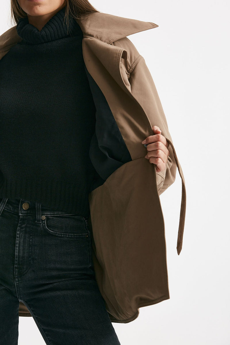 Giaccone con cintura beige donna The andamane - 8