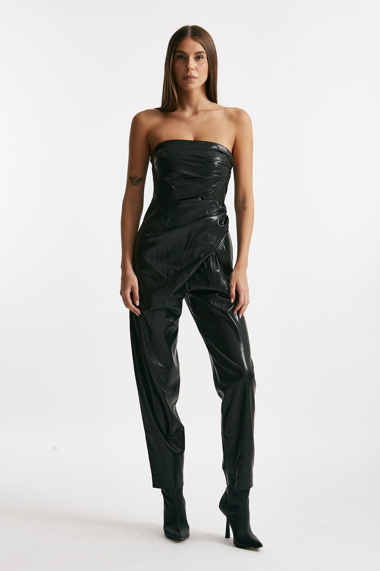 Tuta in ecopelle nero donna The andamane - 1