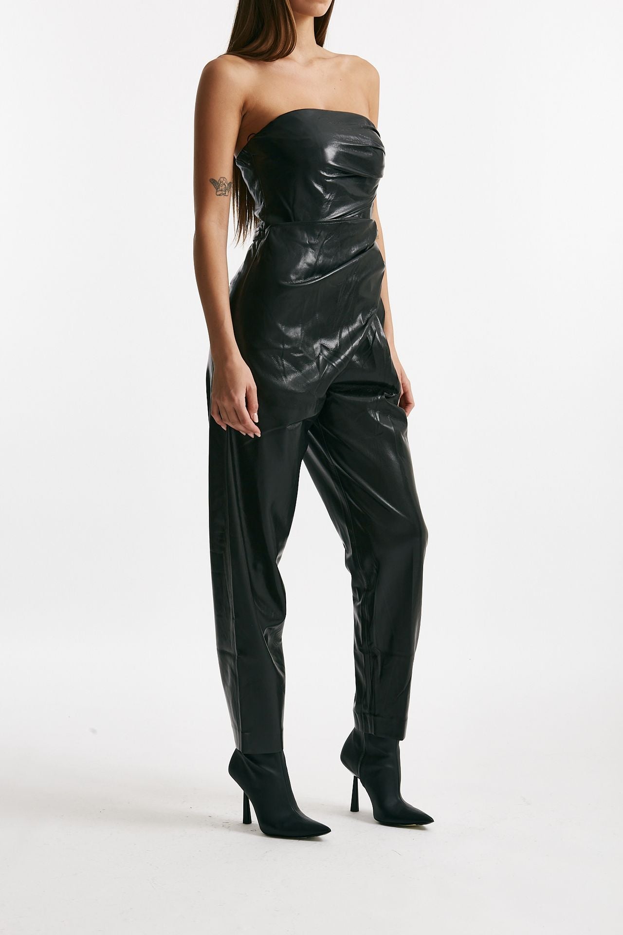 Tuta in ecopelle nero donna The andamane - 2