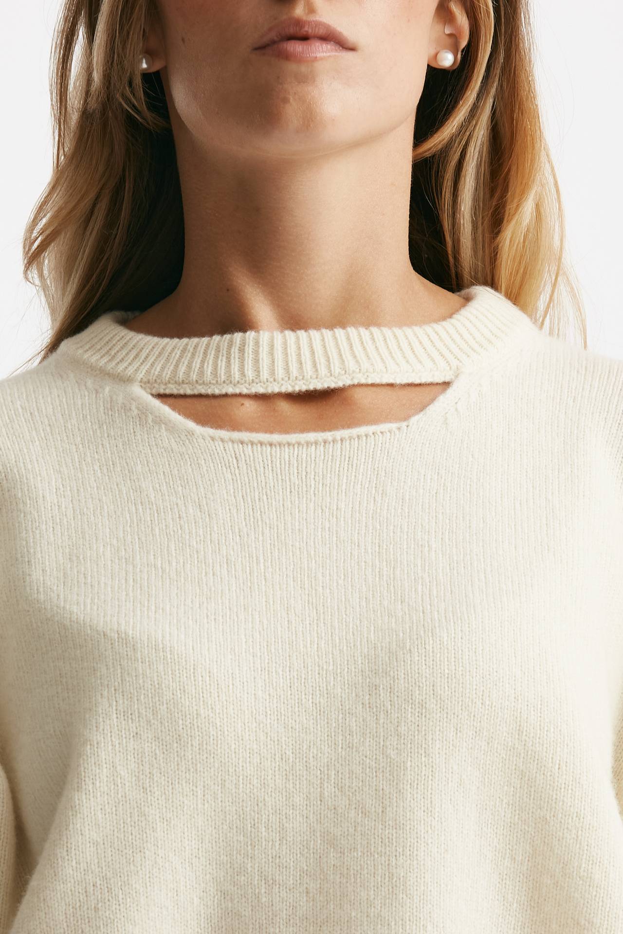 maglia cut off panna donna Federica tosi - 5