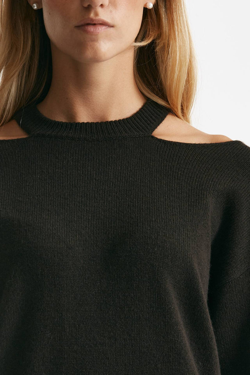 maglia over cut off cioccolato donna Federica tosi - 5