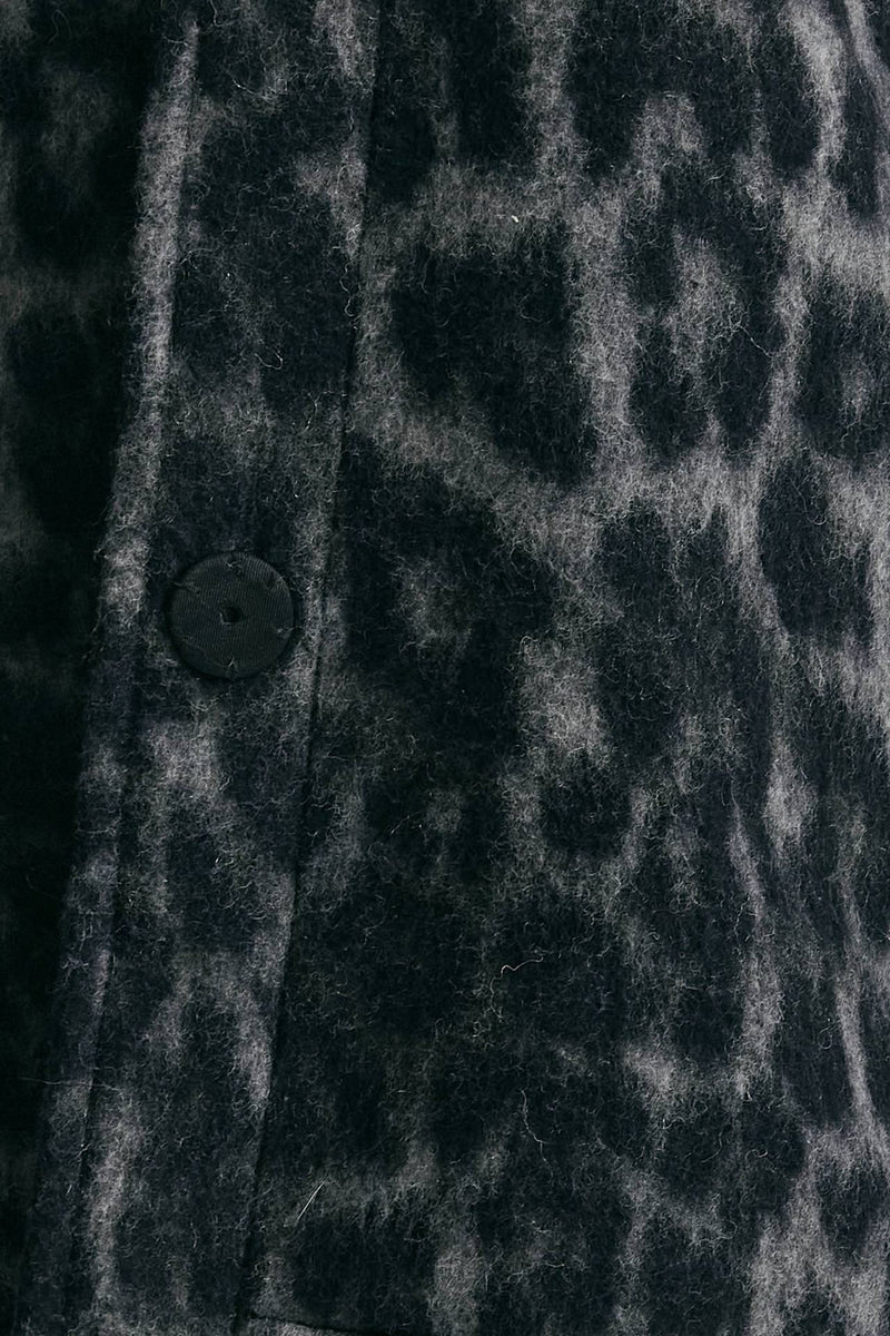 blazer over animalier nero e grigio donna Federica tosi - 6