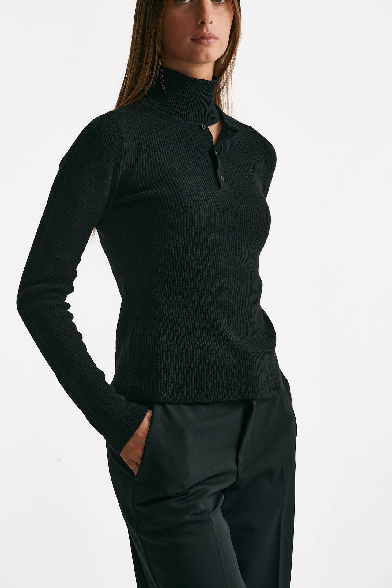 maglia lupetto nero donna Federica tosi - 3