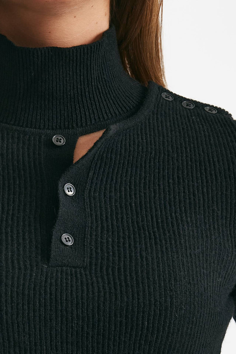 maglia lupetto nero donna Federica tosi - 5