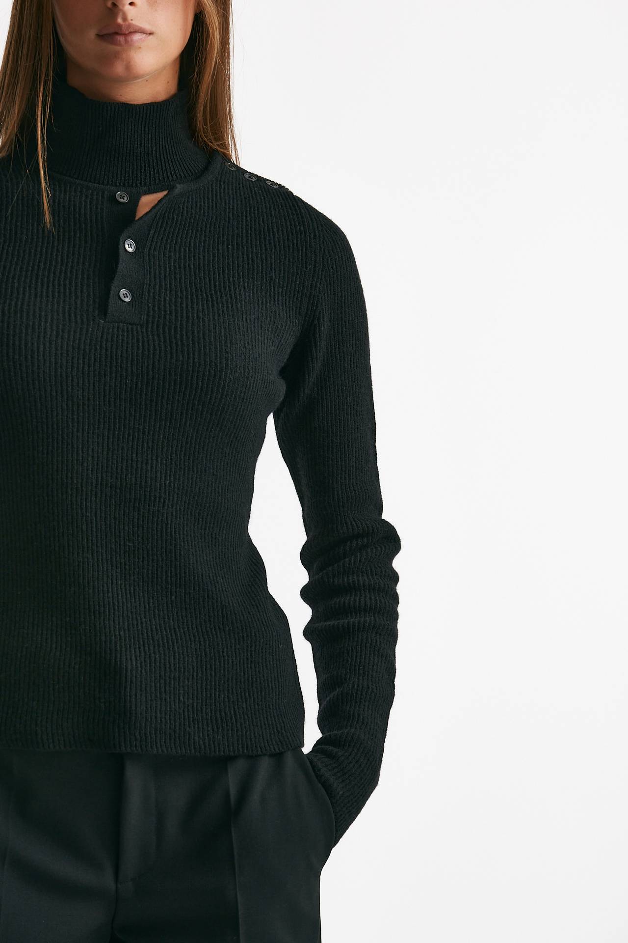 maglia lupetto nero donna Federica tosi - 6