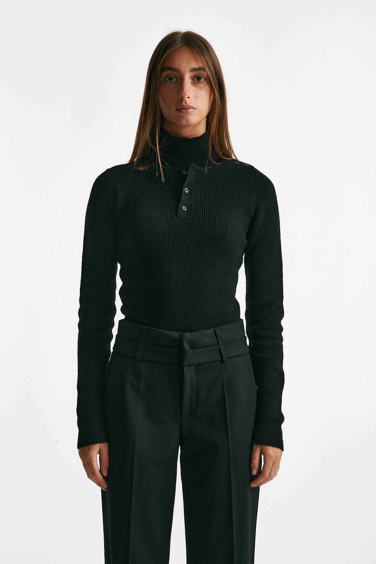 maglia lupetto nero donna Federica tosi - 1